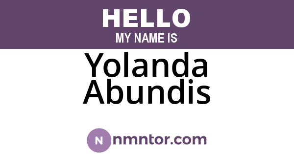 Yolanda Abundis