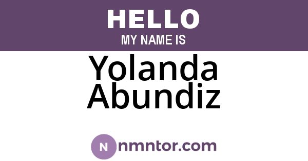 Yolanda Abundiz