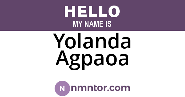 Yolanda Agpaoa
