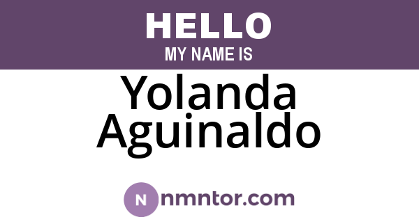 Yolanda Aguinaldo