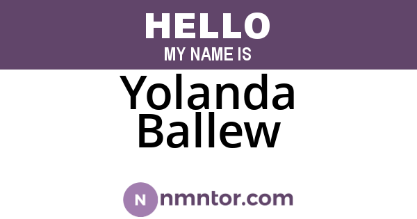 Yolanda Ballew