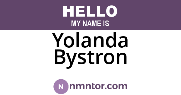 Yolanda Bystron
