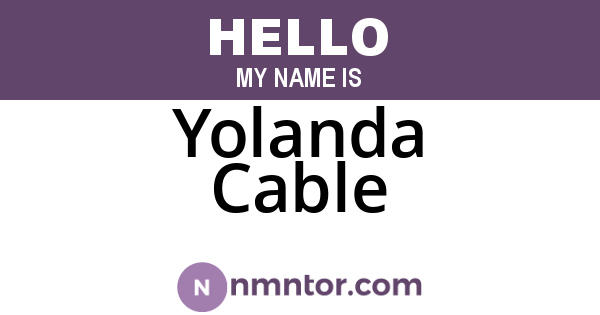 Yolanda Cable