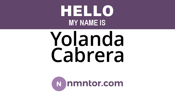 Yolanda Cabrera