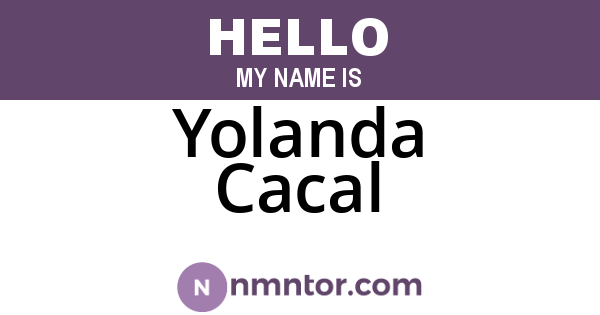 Yolanda Cacal