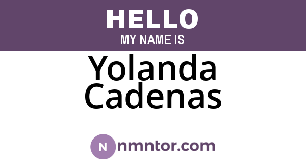 Yolanda Cadenas