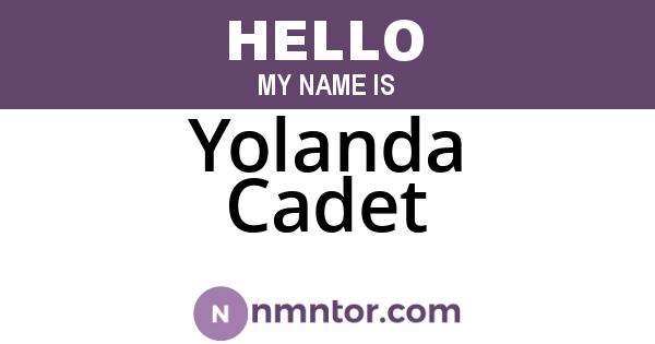 Yolanda Cadet