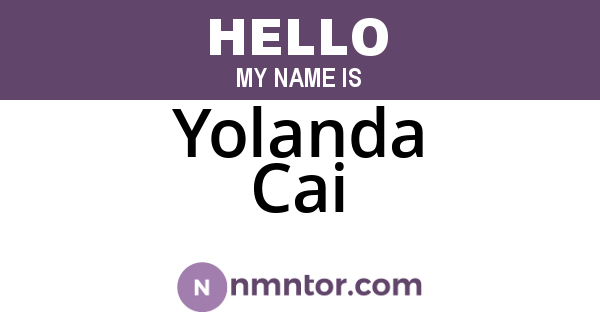 Yolanda Cai