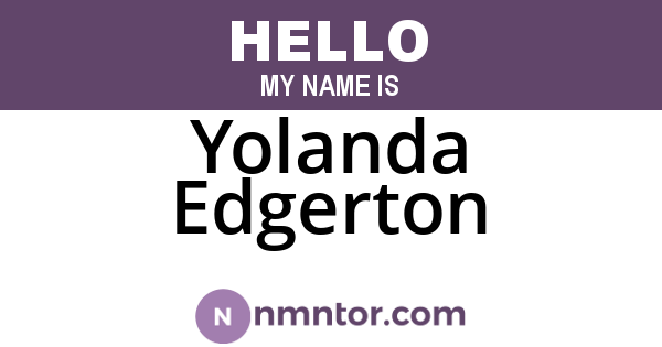 Yolanda Edgerton