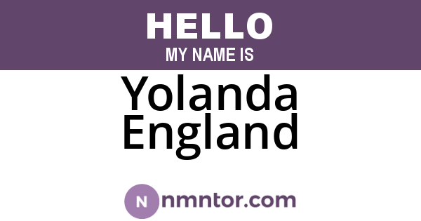 Yolanda England