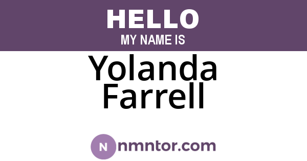 Yolanda Farrell