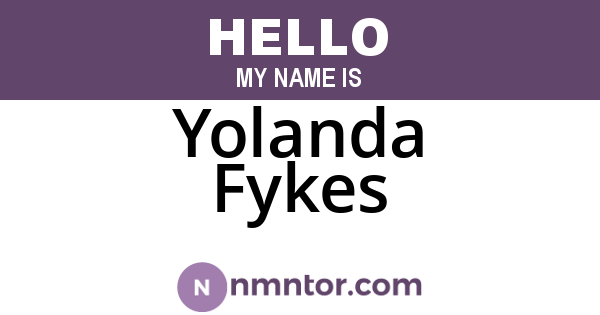 Yolanda Fykes