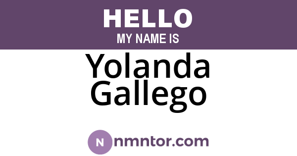 Yolanda Gallego