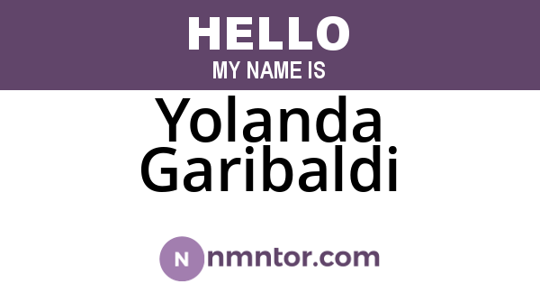 Yolanda Garibaldi