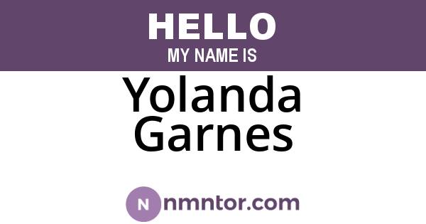 Yolanda Garnes