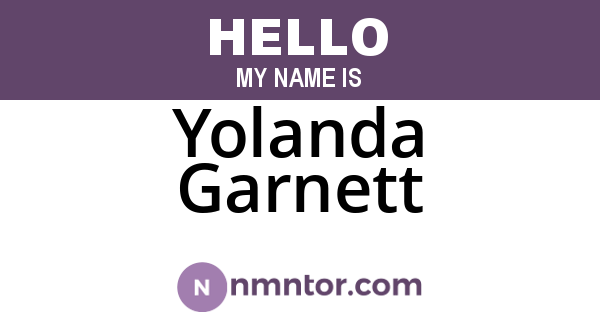 Yolanda Garnett