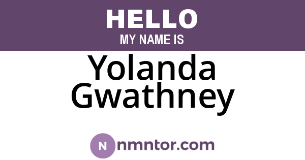 Yolanda Gwathney