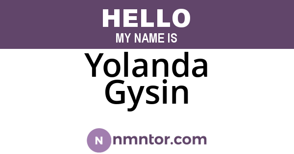 Yolanda Gysin