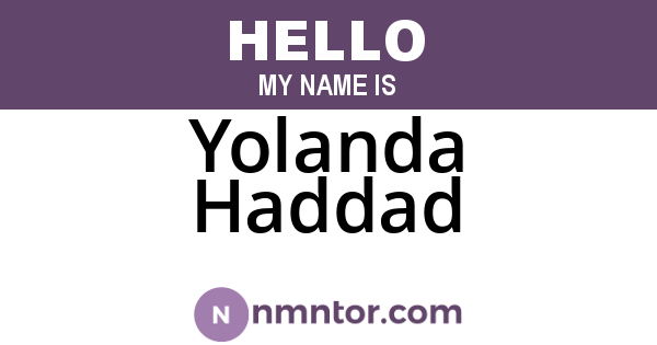 Yolanda Haddad