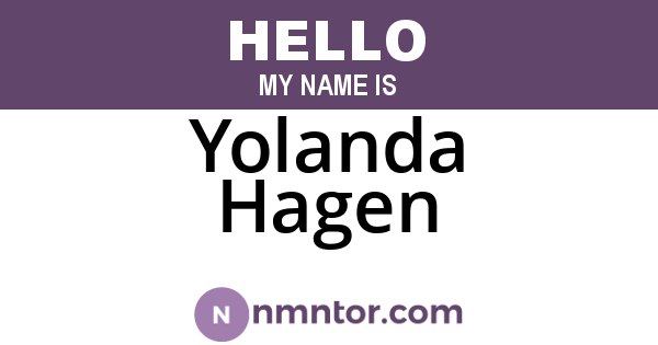 Yolanda Hagen