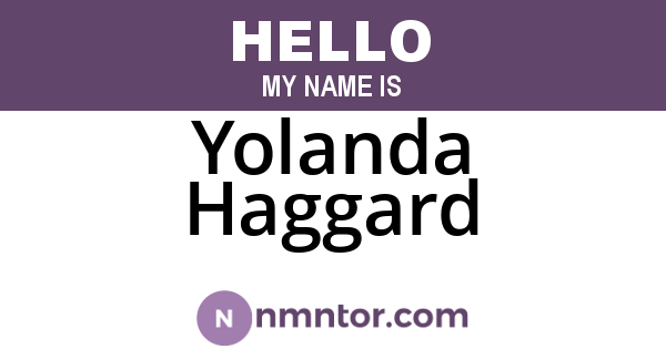 Yolanda Haggard