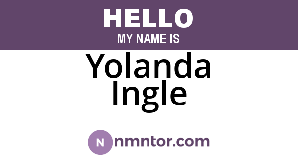 Yolanda Ingle
