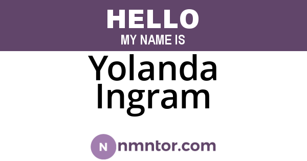 Yolanda Ingram