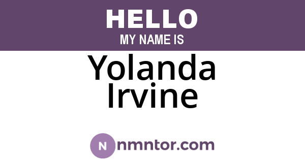 Yolanda Irvine