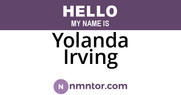 Yolanda Irving