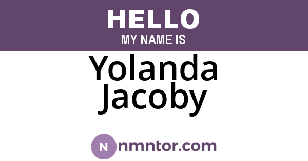 Yolanda Jacoby