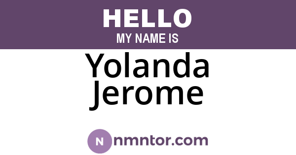 Yolanda Jerome