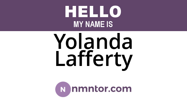 Yolanda Lafferty