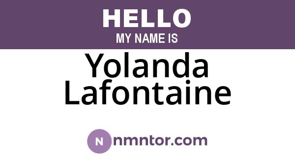 Yolanda Lafontaine