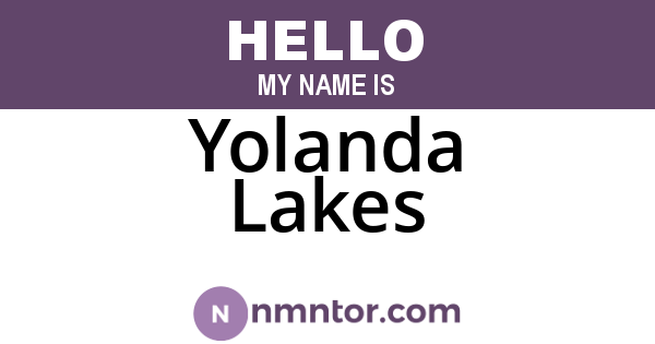 Yolanda Lakes