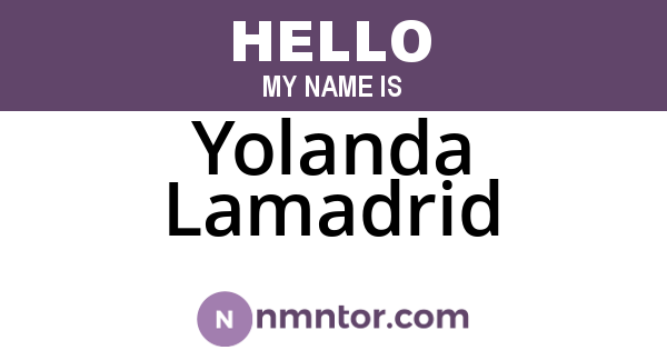 Yolanda Lamadrid