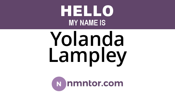 Yolanda Lampley