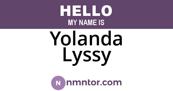 Yolanda Lyssy