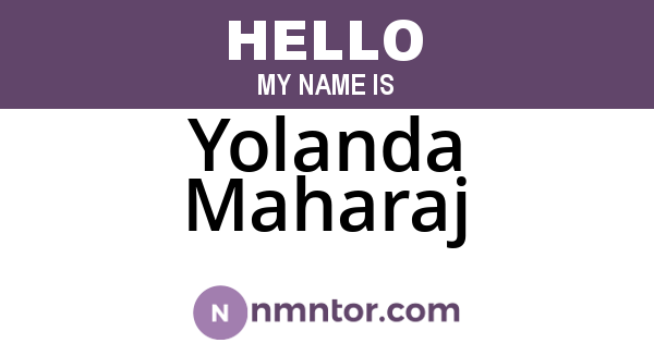 Yolanda Maharaj