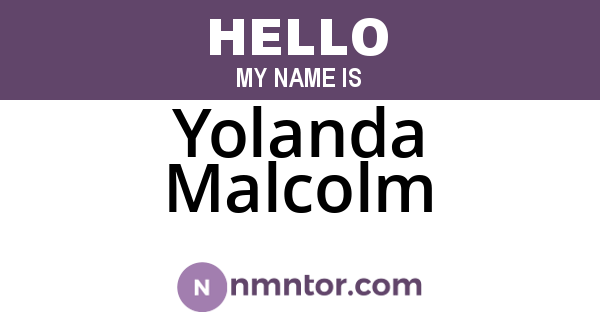 Yolanda Malcolm
