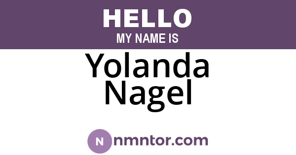 Yolanda Nagel