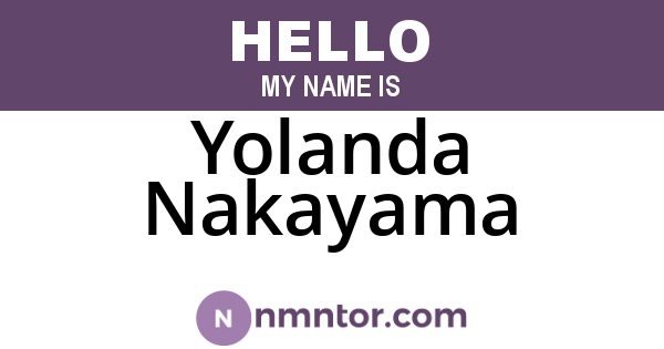 Yolanda Nakayama