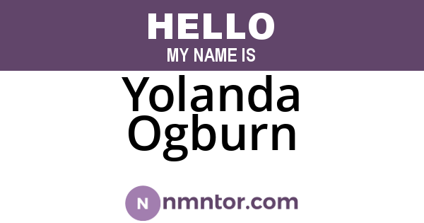 Yolanda Ogburn