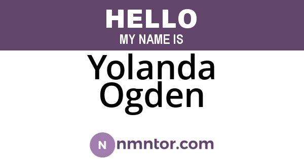 Yolanda Ogden