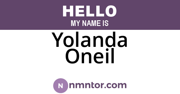 Yolanda Oneil