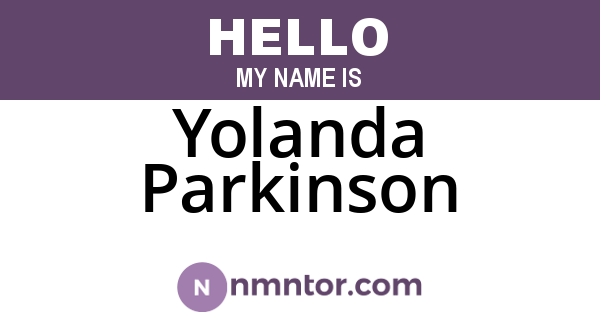 Yolanda Parkinson