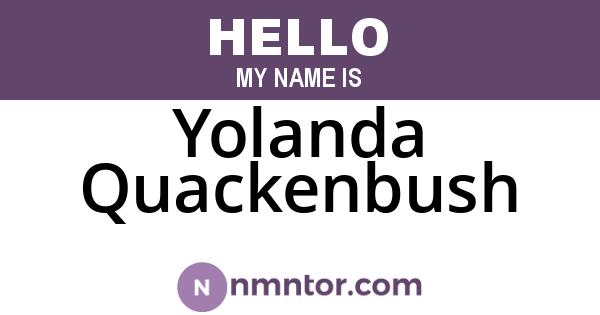 Yolanda Quackenbush