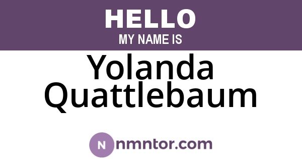 Yolanda Quattlebaum
