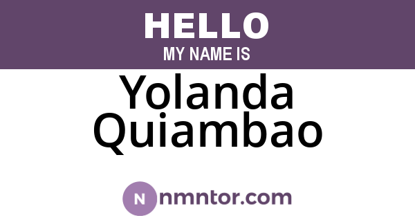 Yolanda Quiambao