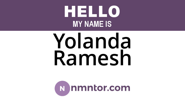 Yolanda Ramesh