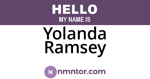 Yolanda Ramsey